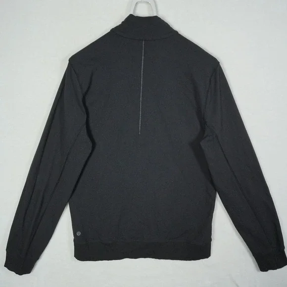 Lululemon PrePost Full Zip Workout Jacket Black Athleisure Reflective Mens Large - Picture 4 of 9